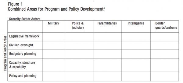 Figure 1 Combined Areas for Program and Policy Development6