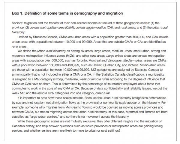 Box 1. Definition of some terms in demography and migration